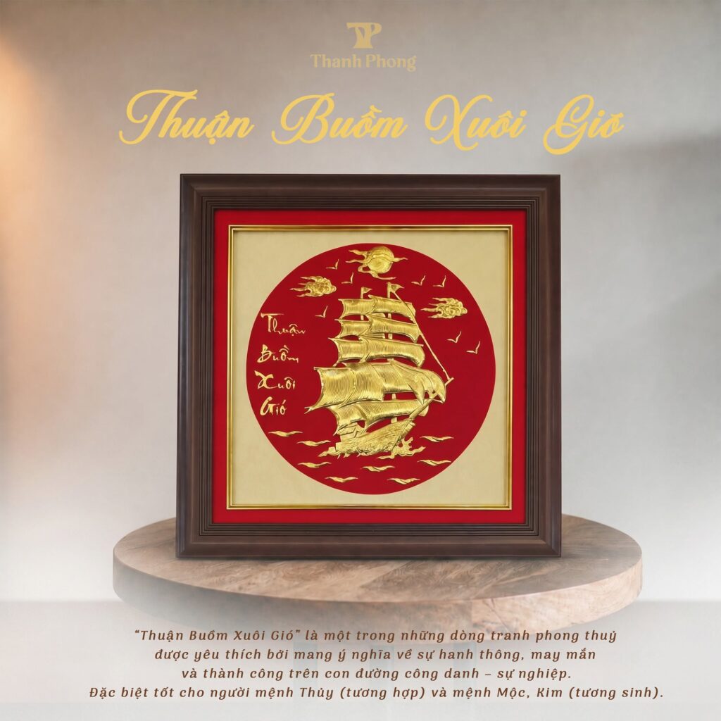 Tranh dát vàng tân gia 001